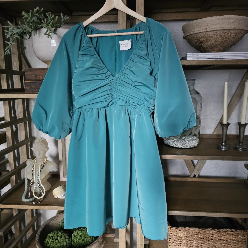Tuckernuck Hyacinth House Genevieve Emerald Green NWT Size L Party Dress